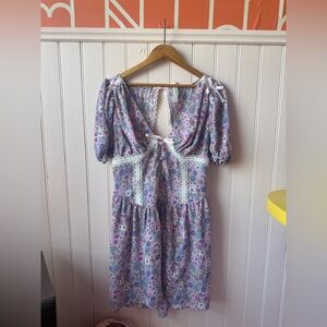 For Love Of Lemons Willow Floral Mini Dress